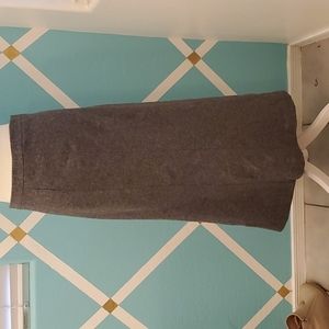 Vision21  Long Wool Skirt with slit on side on the back